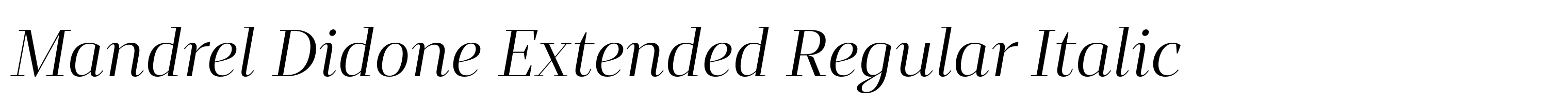 Mandrel Didone Extended Regular Italic